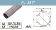espessura 1.7mm 4m/Bar branco de prata AL-2817 do tubo da liga 6063-T5 de alumínio
