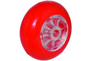 Rodízio transparente/vermelho/do amarelo substituição roda com freio plástico