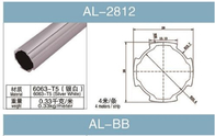 Diâmetro de alumínio 28mm do tubo da ensamblagem, prata de plano AL-2812 branco da espessura de parede 1.2mm do tubo