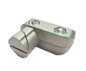 Conector de tubo de alumínio prateado com suporte para articulação de cotovelo flexível ADC12 fixa