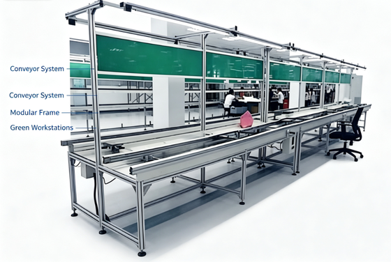 Linha de Plug-in Automática Bilateral de PCB | Transportador de Montagem de Inserção Dupla Lateral DIP