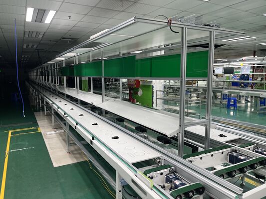 Linha de Transportador de Corrente de Dupla Velocidade, Linha de Produção de Montagem Automatizada para Oficina